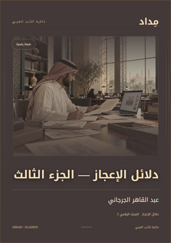 غلاف دلائل الإعجاز — الجزء الثالث — عبد القاهر الجرجاني